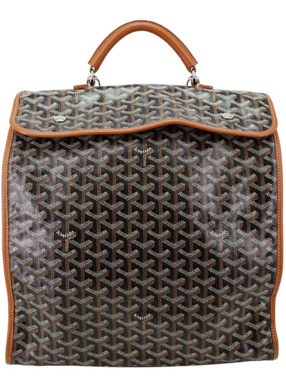 Goyard  Saint Leger Chevron Print Canvas Backpack Brown